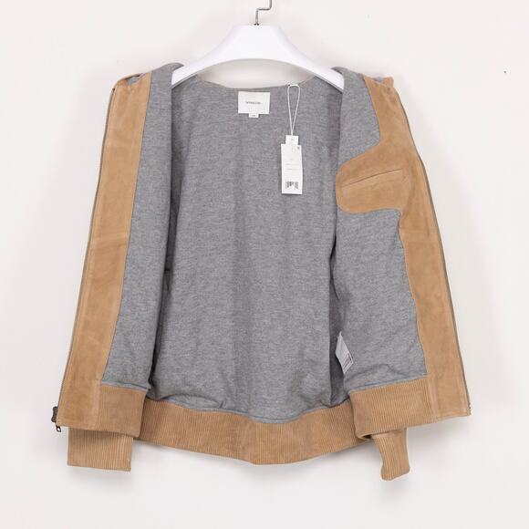 Vince Women Hooded Suede Jacket Sable Size M - Picture 5 of 8